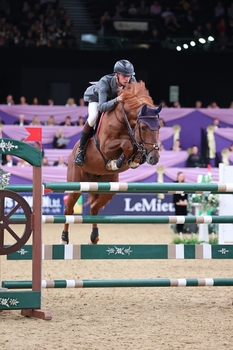 Joe Stockdale claims his first HOYS win in the Grandstand Stoneleigh Events Cup with Ebanking